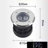 UNIVERSO LED lampa s nožním spínačem 3 W 300 lm 3000 K 45° IP67 ocel Ø90-Ø76x85 mm