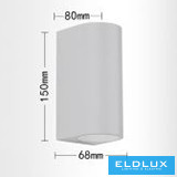 Nástěnná lampa UNIVERSO 2×GU10 IP65 68×80×150 mm bílá