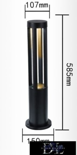 Zahradní lampa UNIVERSO COB LED 12 W 600 lm 3000 K IP65 ∅107/∅150 × 585 mm černá