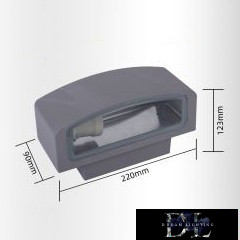 UNIVERSO Venkovní nástěnná lampa E27 Max 60W IP44 šedá 220x90x123mm