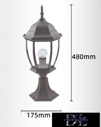 UNIVERSO Venkovní zahradní lampa 1xE27 Max.60W IP55 šedá D175x480mm