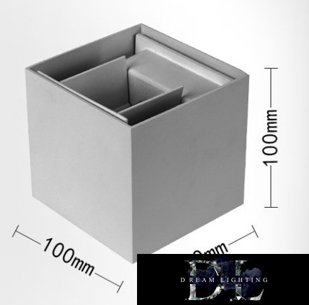 Nástěnná lampa UNIVERSO LED 12 W 1000 lm 3000 K IP55 100 × 100 × 100 mm šedá