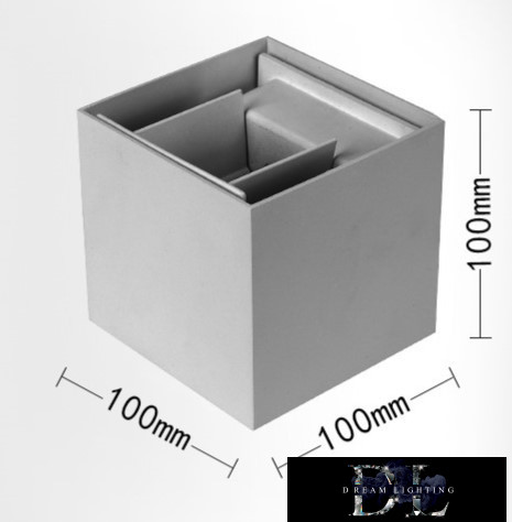 Nástěnná lampa UNIVERSO LED 12 W 1000 lm 6500 K IP55 100 × 100 × 100 mm šedá