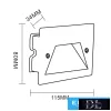 UNIVERSO Zapuštěná LED lampa 3 W 150 lm CCT.kap IP65 šedá 120 x 85 x 35 mm