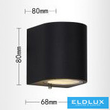 Nástěnná lampa UNIVERSO 1×GU10 IP65 68×80×80 mm černá