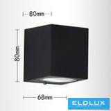 Nástěnná lampa UNIVERSO 1×GU10 IP65 68×80×80 mm černá