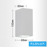 Nástěnná lampa UNIVERSO 2×GU10 IP65 68×80×150 mm bílá