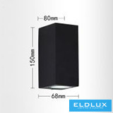 Nástěnná lampa UNIVERSO 2×GU10 IP65 68×80×150 mm černá