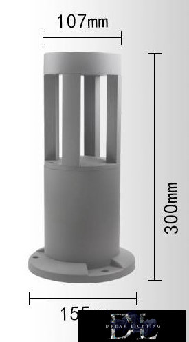 Zahradní lampa UNIVERSO COB LED 12 W 600 lm 4000 K IP65 ∅94/∅105 × 300 mm šedá