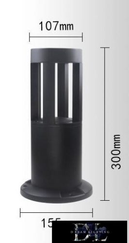 Zahradní lampa UNIVERSO COB LED 12 W 600 lm 6500 k IP65 ∅94/∅105 × 300 mm černá