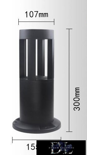 Zahradní lampa UNIVERSO COB LED 12 W 600 lm 4000 K IP65 ∅94/∅105 × 300 mm černá