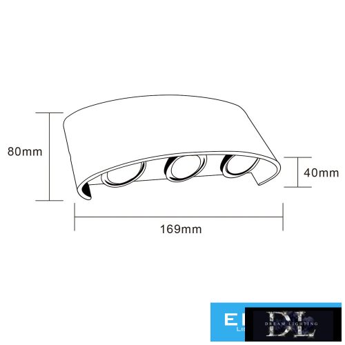UNIVERSO Venkovní nástěnná lampa s LED 16 W 1300 lm CCT.kap IP65 šedá 169 × 80 × 40 mm