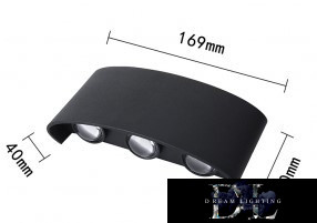 Nástěnná lampa UNIVERSO LED 16 W 1300 lm 6500 K IP65 169 × 80 × 40 mm černá