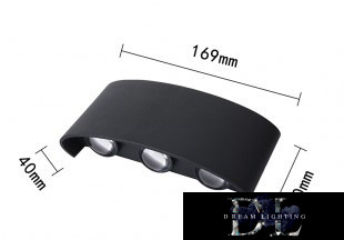 Nástěnná lampa UNIVERSO LED 16 W 1300 lm 4000 K IP65 169 × 80 × 40 mm černá