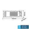UNIVERSO Slim kovový kryt napájecí zdroj 12V 100W 8,33A IP20 140x50x24,5mm 
