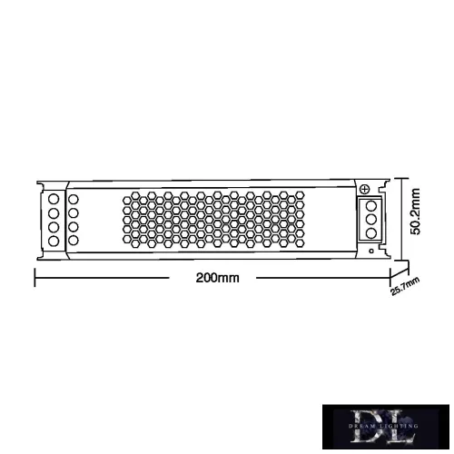UNIVERSO Štíhlý kovový kryt napájecího zdroje DC: 24 V 200 W 8,3 A IP20
