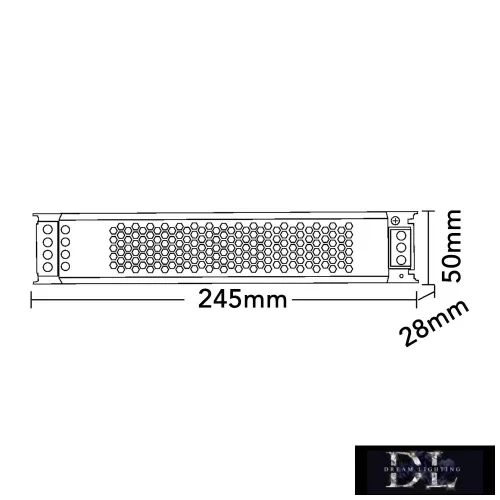 UNIVERSO Štíhlý kovový kryt napájecího zdroje DC: 24 V 300 W 8,3 A IP20