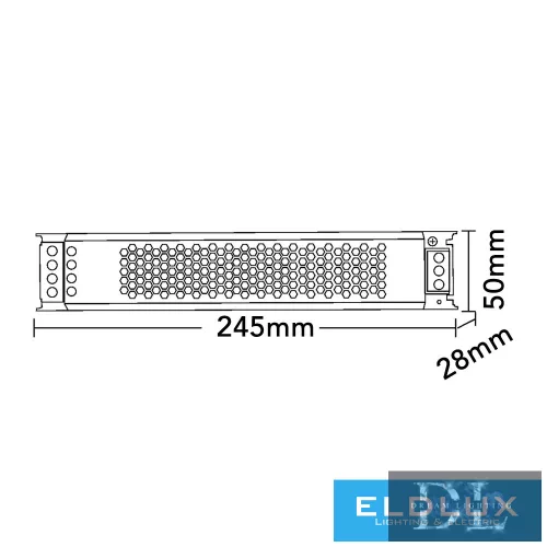 UNIVERSO Slim kovový kryt napájecí zdroj 24V 400W 16,6A IP20 245x50x30mm