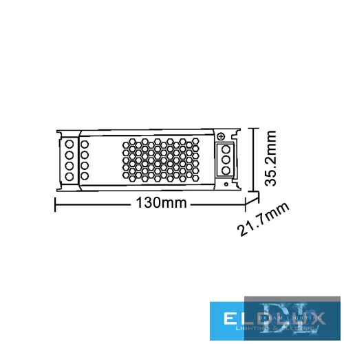 UNIVERSO Slim kovový kryt napájecí zdroj 12V 60W 5A IP20 130x35x22mm