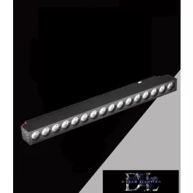   UNIVERSO Magnetický reflektor na kolejnici DC:48V 18W 1620LM 3000K RA90 IP20 300x45x24mm Černý