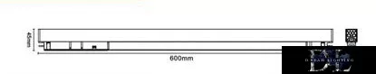 UNIVERSO Magnetický bodový reflektor na kolejnici DC:48V 24W 2160LM 3000K RA90 IP20 600x45x24mm Černý