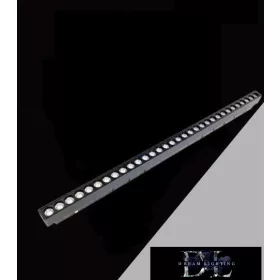   UNIVERSO Magnetický bodový reflektor na kolejnici DC:48V 24W 2160LM 4000K RA90 IP20 600x45x24mm Černý