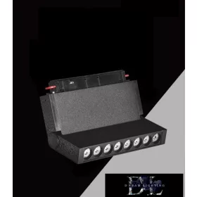   UNIVERSO Magnetická bodová lampa pro montáž na kolejnici DC:48V 10W 800LM 3000K RA90 IP20 158x45x24mm černá