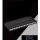 UNIVERSO Magnetický bodový reflektor na kolejnici DC:48V 24W 2160LM 3000K RA90 IP20 600x45x24mm Černý