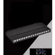 UNIVERSO Magnetický bodový reflektor na kolejnici DC:48V 24W 2160LM 4000K RA90 IP20 600x45x24mm Černý