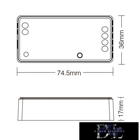 MIBOXER 2v1 RF 2,4G SIMA/CCT ovladač LED pásků DC:12-24V Max:12A