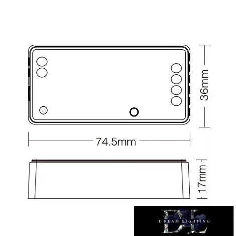 MIBOXER 2v1 WiFi + RF 2,4G SIMA/CCT ovladač LED pásků DC: 12–24 V Max: 12 A