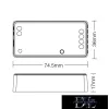 MIBOXER 3v1 WiFi + RF 2,4G RGB/RGBW/RGB-CCT ovladač LED pásku DC: 12–24 V Max: 12 A