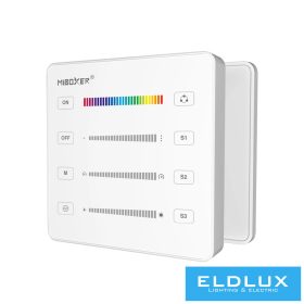   MIBOXER RF 2,4G digitální (běžné světlo) LED páskové dálkové ovládání na zeď černé