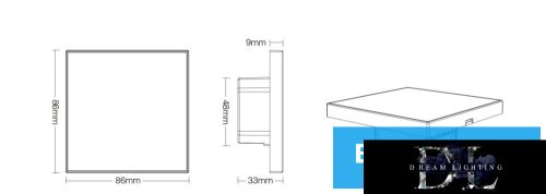 MIBOXER RF 2,4G RGBW LED páskové dálkové ovládání na zeď 4 zóny AC: 230 V