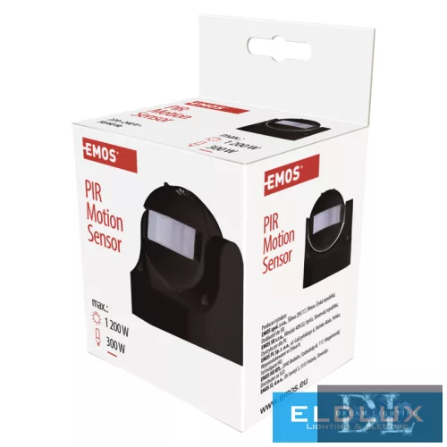 EMOS pohybový senzor PIR 1200W IP44 černý