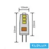 LED světelný zdroj UNIVERSO G4 12 V 1,5 W 150 lm 3000 K 3 DB/balení