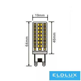 LED žárovka UNIVERSO G9 4,8 W 600 lm 3000 K CRI≥80 Ø19x64 mm