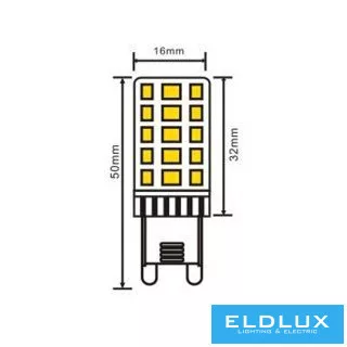 LED žárovka UNIVERSO G9 4 W 480 lm 3000 K CRI≥80 Ø16x50 mm
