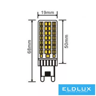 LED žárovka UNIVERSO G9 7 W 820 lm 3000 K CRI≥80 Ø19x68 mm