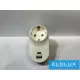ELDLUX Rozbočovač 1x typ F + 1x USB typ A + 1x USB typ C IP20