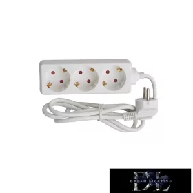   ELDLUX Prodlužovací kabel 3 zásuvky 5 m x 1,5㎟ IP20 bílý