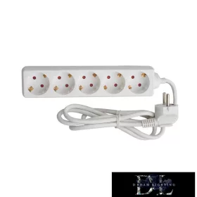   ELDLUX Prodlužovací kabel 5 zásuvek 1,5 m x 1,5㎟ IP20 bílý