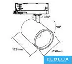 UNIVERSO Třífázové kolejnicové bodové svítidlo 40 W 4650 lm 4000 K Ra90 38° IP20 bílé D90x128 mm 5 let