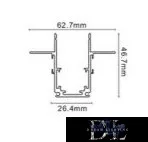 UNIVERSO Magnetický zapuštěný kolejnicový systém DC: 48 V 16 A 2000 x 62 x 47 mm černý