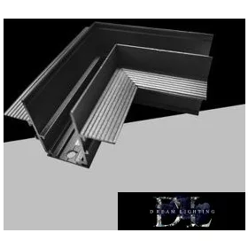   UNIVERSO Rohový prvek pro magnetický zapuštěný kolejnicový systém DC:48V 100x62x47mm Černý