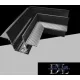 UNIVERSO Rohový prvek pro magnetický zapuštěný kolejnicový systém DC:48V 100x62x47mm Černý