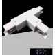 UNIVERSO T-profilový prodlužovací díl pro třífázové kolejnice, bílý 165x99x33mm