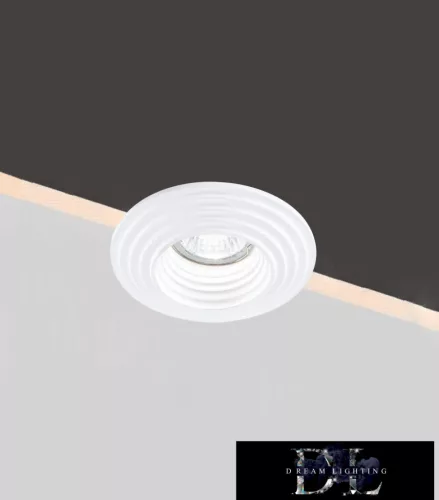 UNIVERSO Sádrové zapuštěné bodové svítidlo 1xGU10 ∅85-90 124x52mm IP20 bílé 