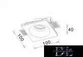 UNIVERSO Zapuštěné bodové svítidlo do omítky 1xGU10 100x100x40mm IP20 bílé 