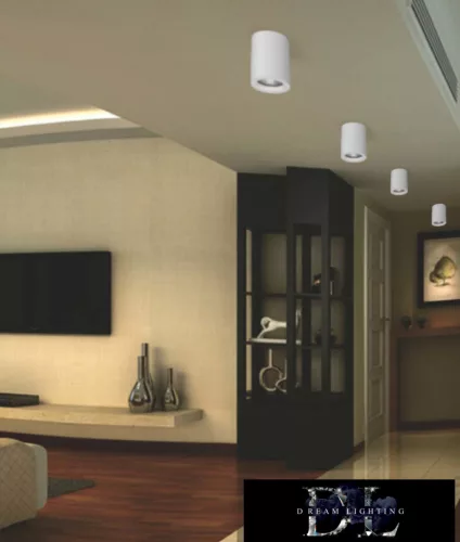 UNIVERSO Sádrová stropní lampa 1xGU10 ∅70x110mm IP20 bílá 